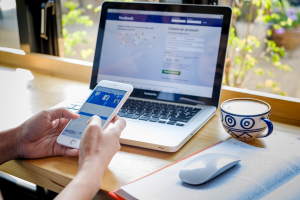 laptop screen with Facebook | The Facebook algorithm change you need to know | HiRUM